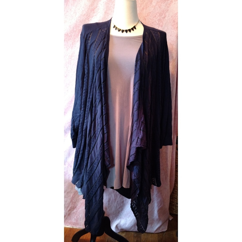 Torrid Navy drape front cardigan size 4